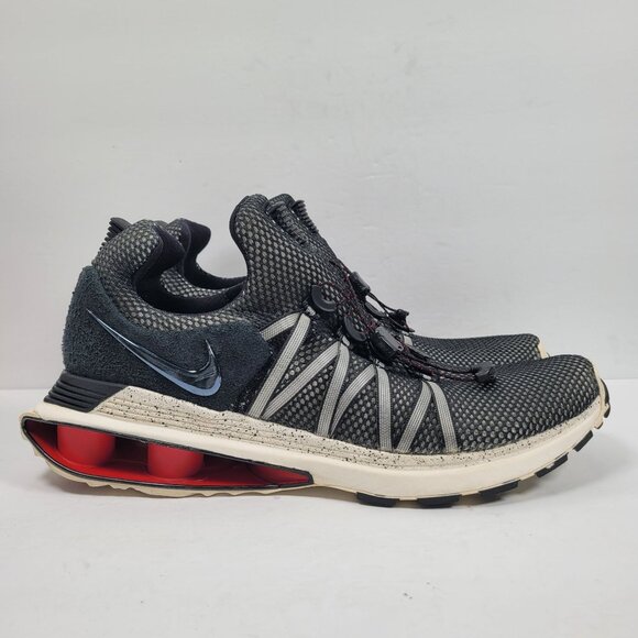 Nike Shox Gravity Men's Black Red Running Shoes AR1999-006 US Size 12 - Picture 1 of 8
